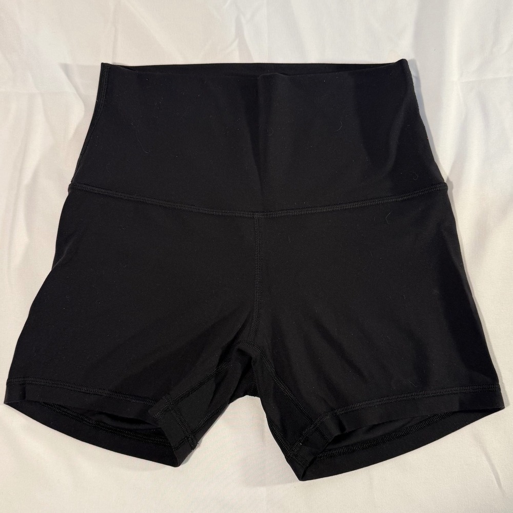Lululemon Align High-Rise Biker Shorts Black Nulu Yoga Athletic Size 4 4" Inseam